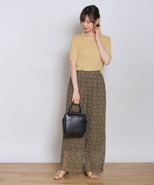 Crisp（クリスプ）の「フラワークレープシアーパンツ（その他パンツ・レディース・アイボリー/ダークブラウン・FREE）」の12枚目の写真