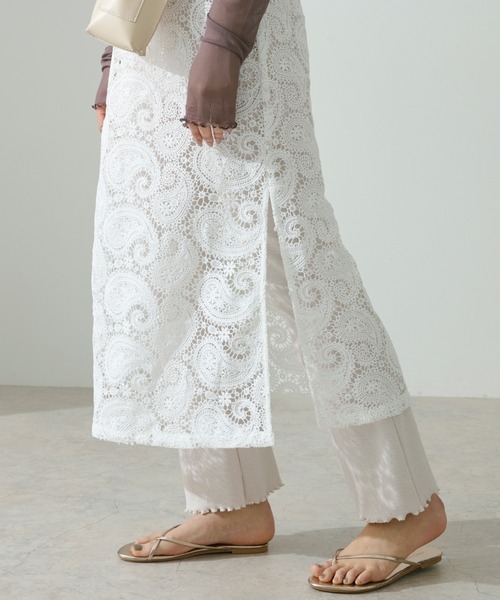 Ambre Neige（アンブルネージュ）の「レースキャミソールワンピース／【WEB/EC限定商品】（ワンピース・レディース・ホワイト/ホワイト系その他・FREE）」の3枚目の写真