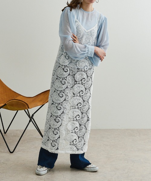 Ambre Neige（アンブルネージュ）の「レースキャミソールワンピース／【WEB/EC限定商品】（ワンピース・レディース・ホワイト/ホワイト系その他・FREE）」の16枚目の写真