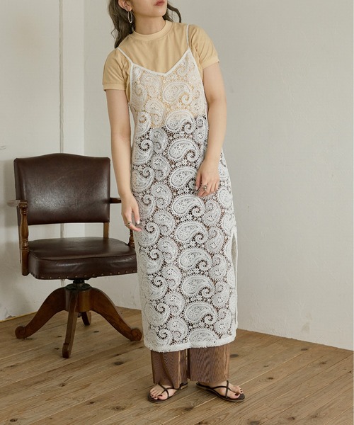 Ambre Neige（アンブルネージュ）の「レースキャミソールワンピース／【WEB/EC限定商品】（ワンピース・レディース・ホワイト/ホワイト系その他・FREE）」の19枚目の写真