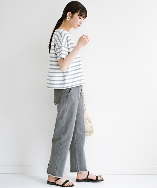 haco!（ハコ）の「【新色登場】これさえあればいつものコーデが2割増でおしゃれに見える　バックスリットが今っぽいデニムパンツby who made me（デニムパンツ・レディース・グレー/インディゴブルー・1/3/5/7）」の20枚目の写真