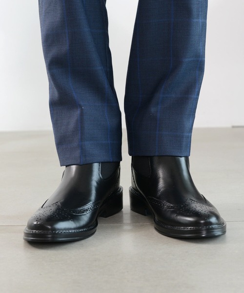 メンズサイドゴアレインブーツ ウイングチップ レインシューズ Amiami アミアミ のファッション通販 Zozotown