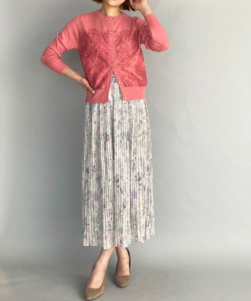 PICCIN(ピッチン)の「パールボタンスカラレースカーディガン(カーディガン/ボレロ・レディース・ホワイト/ブラック/サーモンピンク・M)」の6枚目の写真