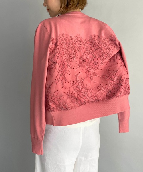 PICCIN(ピッチン)の「パールボタンスカラレースカーディガン(カーディガン/ボレロ・レディース・ホワイト/ブラック/サーモンピンク・M)」の11枚目の写真