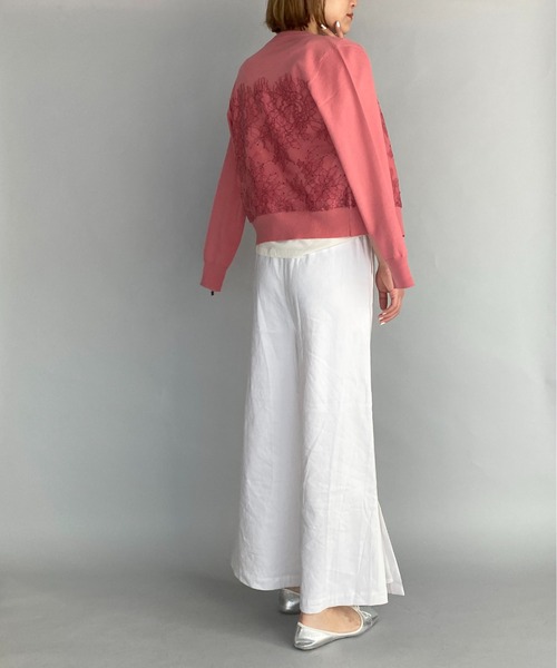 PICCIN(ピッチン)の「パールボタンスカラレースカーディガン(カーディガン/ボレロ・レディース・ホワイト/ブラック/サーモンピンク・M)」の13枚目の写真