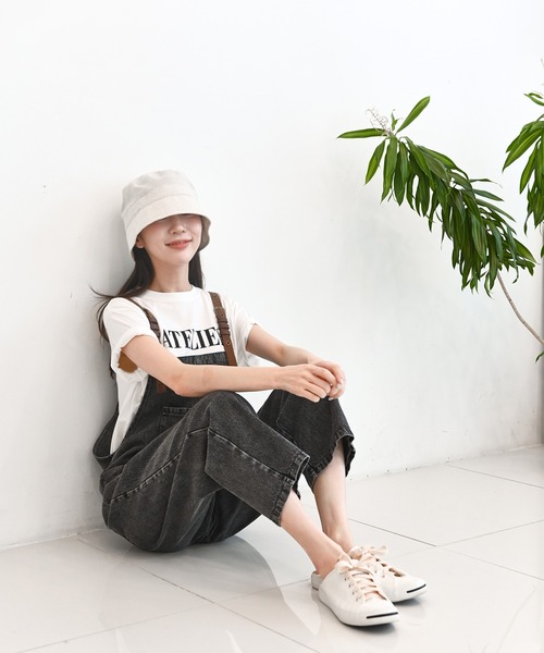 me+em select（ミームセレクト）の「コットンリネンバケットハット（ハット・レディース・アイボリー/ベージュ/ブラック/ネイビー・FREE）」の2枚目の写真