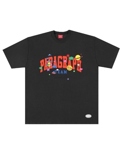 Paragraph（パラグラフ）の「Paragraph/パラグラフ/ハッピーロゴプリント半袖Tシャツ/HappyLogo Tee/PARAGRAPH_NO.42（Tシャツ/カットソー・メンズ・ホワイト/チャコールグレー/キナリ・FREE）」の5枚目の写真