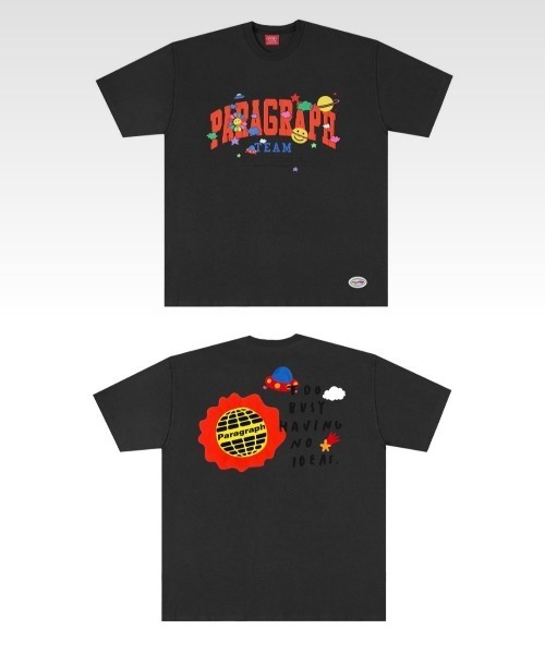 Paragraph（パラグラフ）の「Paragraph/パラグラフ/ハッピーロゴプリント半袖Tシャツ/HappyLogo Tee/PARAGRAPH_NO.42（Tシャツ/カットソー・メンズ・ホワイト/チャコールグレー/キナリ・FREE）」の12枚目の写真