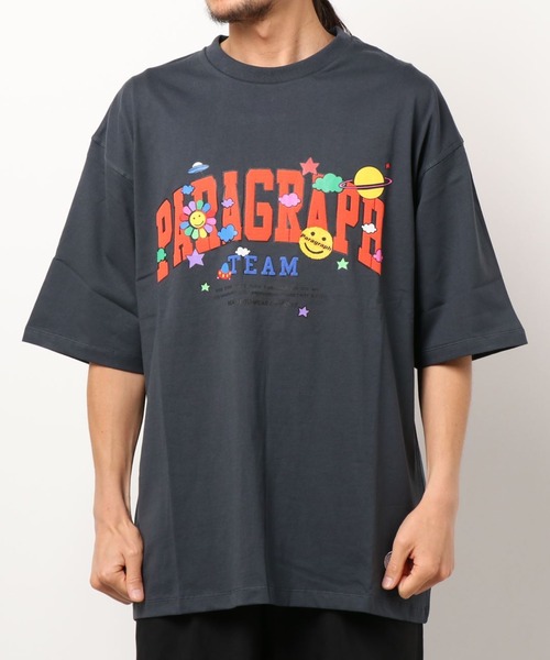 Paragraph（パラグラフ）の「Paragraph/パラグラフ/ハッピーロゴプリント半袖Tシャツ/HappyLogo Tee/PARAGRAPH_NO.42（Tシャツ/カットソー・メンズ・ホワイト/チャコールグレー/キナリ・FREE）」の22枚目の写真