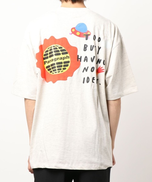 Paragraph（パラグラフ）の「Paragraph/パラグラフ/ハッピーロゴプリント半袖Tシャツ/HappyLogo Tee/PARAGRAPH_NO.42（Tシャツ/カットソー・メンズ・ホワイト/チャコールグレー/キナリ・FREE）」の21枚目の写真