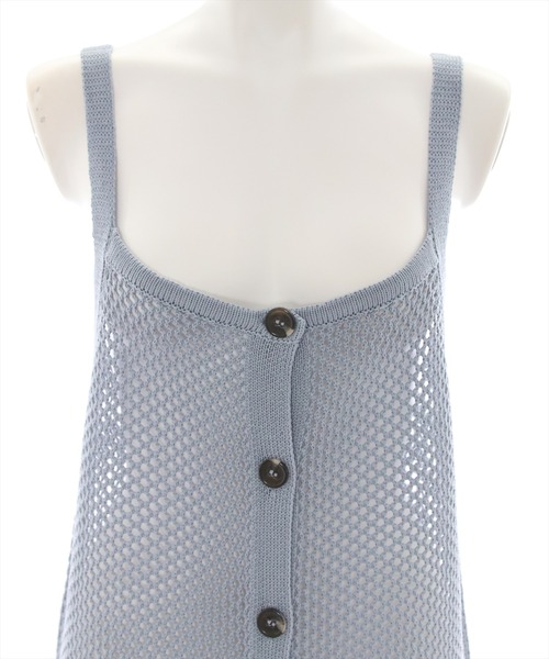 clear(クリア)の「メッシュニットロングジレ(ワンピース・レディース・ブラック/アイボリー/ブルーグレー・F)」の9枚目の写真