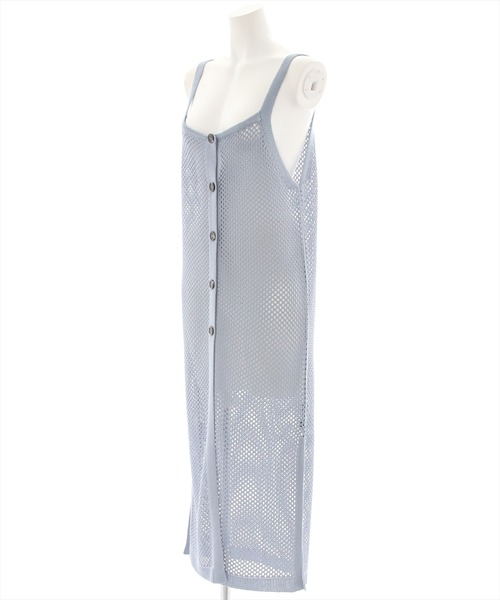 clear(クリア)の「メッシュニットロングジレ(ワンピース・レディース・ブラック/アイボリー/ブルーグレー・F)」の4枚目の写真