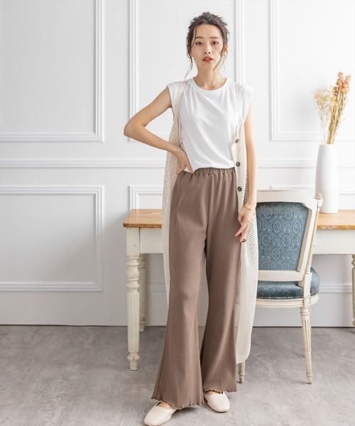 clear(クリア)の「メッシュニットロングジレ(ワンピース・レディース・ブラック/アイボリー/ブルーグレー・F)」の10枚目の写真