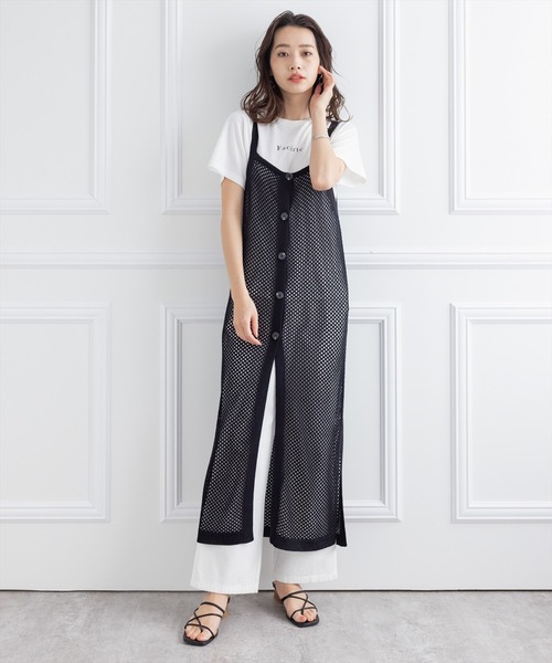 clear(クリア)の「メッシュニットロングジレ(ワンピース・レディース・ブラック/アイボリー/ブルーグレー・F)」の15枚目の写真