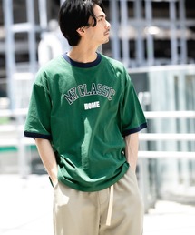 niko and... | リンガーロゴプリントＴシャツ(Tシャツ/カットソー)