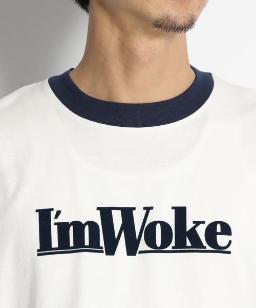 niko and...（ニコアンド）の「リンガーロゴプリントＴシャツ（Tシャツ/カットソー・メンズ・グリーン/オフホワイト/ネイビー・MEDIUM/LARGE）」の12枚目の写真