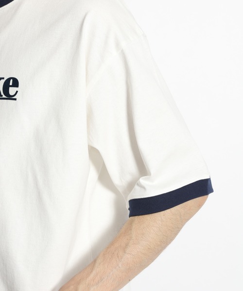 niko and...（ニコアンド）の「リンガーロゴプリントＴシャツ（Tシャツ/カットソー・メンズ・グリーン/オフホワイト/ネイビー・MEDIUM/LARGE）」の13枚目の写真