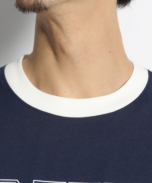 niko and...（ニコアンド）の「リンガーロゴプリントＴシャツ（Tシャツ/カットソー・メンズ・グリーン/オフホワイト/ネイビー・MEDIUM/LARGE）」の21枚目の写真