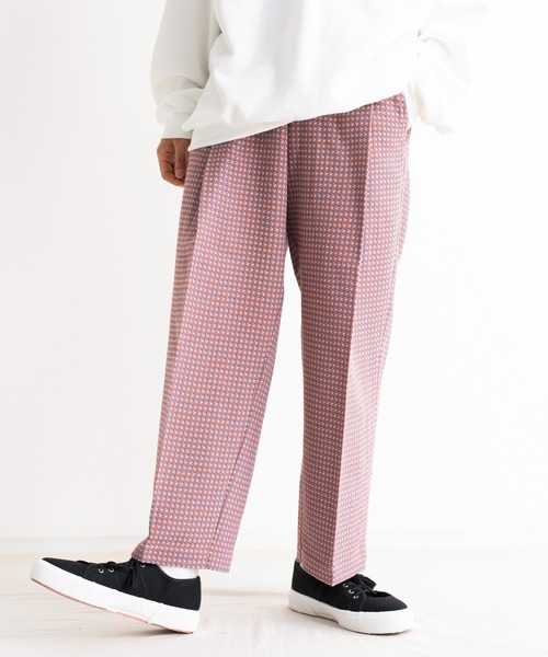 NEONSIGN（ネオンサイン）の「NEONSIGN ネオンサイン / AGAINST PLOVERS BADBOY WIDE SLACKS アゲインストプローバーバッドボーイワイドスラックス タックパンツ / N1555（スラックス・メンズ・ピンク/オレンジ・44/46）」の2枚目の写真