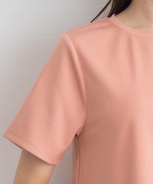 Pierrot（ピエロ）の「ギャザー切替デザインTシャツ（Tシャツ/カットソー・レディース・オフホワイト/ブラック/ネイビー/ピンク・M/L）」の12枚目の写真