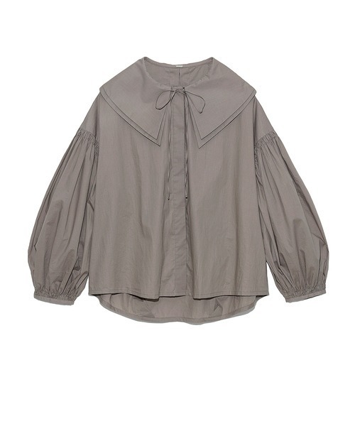 Mila Owen(ミラオーウェン)の「ビッグカラーロングスリーブブラウス(シャツ/ブラウス・レディース・ホワイト/ブラック/カーキ・1/0)」の13枚目の写真