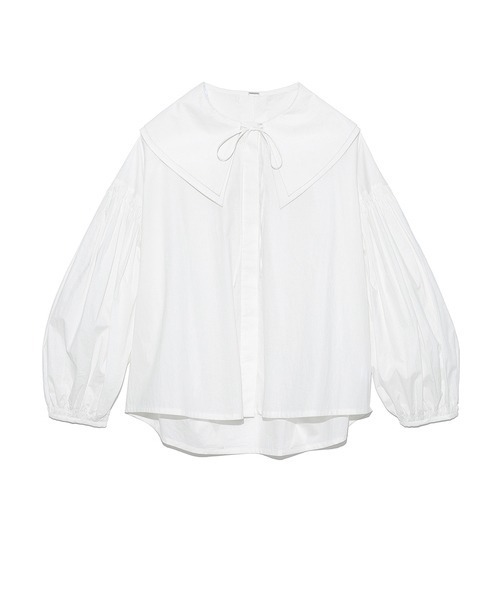 Mila Owen(ミラオーウェン)の「ビッグカラーロングスリーブブラウス(シャツ/ブラウス・レディース・ホワイト/ブラック/カーキ・1/0)」の11枚目の写真