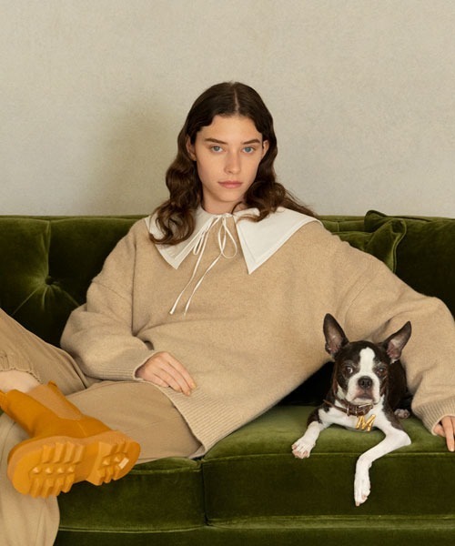 Mila Owen(ミラオーウェン)の「ビッグカラーロングスリーブブラウス(シャツ/ブラウス・レディース・ホワイト/ブラック/カーキ・1/0)」の14枚目の写真