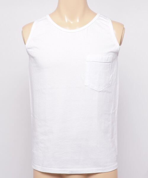 Goodwear(Since1983)(グッドウェア)の「POCKET TANK TOP/ ポケット タンクトップ(タンクトップ・メンズ・ブラック/オリーブ/ボルドー/ホワイト・SMALL/MEDIUM/X-LARGE/LARGE)」の2枚目の写真