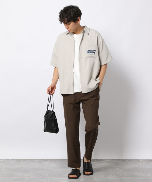 LAKOLE（ラコレ）の「タテ型ミニ巾着ショルダーバッグ / 954532（ショルダーバッグ・メンズ・ブラック/ライトグレー/ブルーグリーン・FREE）」の4枚目の写真