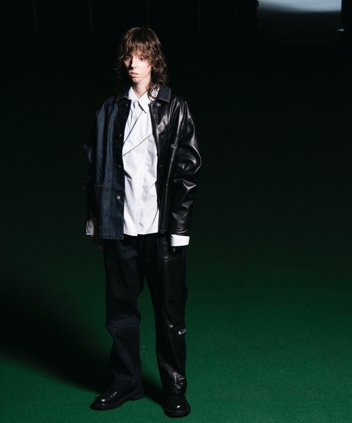Jieda（ジエダ）の「STRIPE ZIP & BUTTON SHIRT（シャツ/ブラウス・メンズ・ストライプ・1/2）」の2枚目の写真