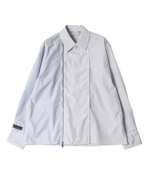 Jieda（ジエダ）の「STRIPE ZIP & BUTTON SHIRT（シャツ/ブラウス・メンズ・ストライプ・1/2）」の3枚目の写真