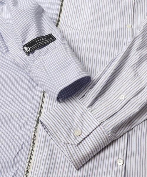 Jieda（ジエダ）の「STRIPE ZIP & BUTTON SHIRT（シャツ/ブラウス・メンズ・ストライプ・1/2）」の5枚目の写真