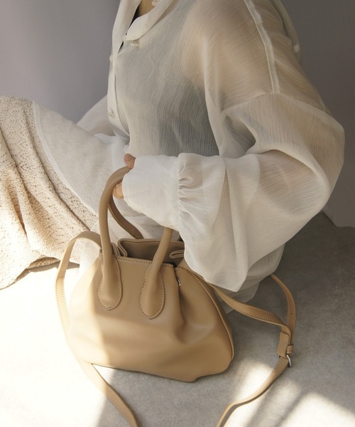 Loco Ocean（ロコオーシャン）の「巾着風バケツ型 2wayショルダーバッグ（ショルダーバッグ・レディース・ベージュ/ブラック/オフホワイト・ONE SIZE）」の12枚目の写真