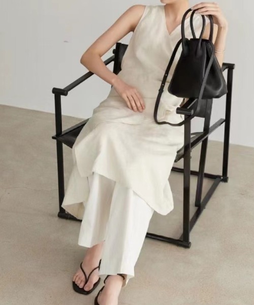 Loco Ocean（ロコオーシャン）の「巾着風バケツ型 2wayショルダーバッグ（ショルダーバッグ・レディース・ベージュ/ブラック/オフホワイト・ONE SIZE）」の14枚目の写真