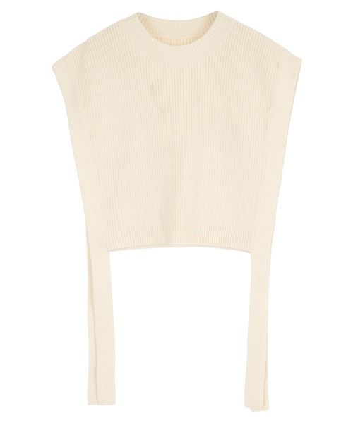 titivate（ティティベイト）の「ﾃﾞｻﾞｲﾝｼｮｰﾄﾆｯﾄﾍﾞｽﾄ（ベスト・レディース・ブラック/ブラウン系その他/グレー/アイボリー・S/M）」の12枚目の写真