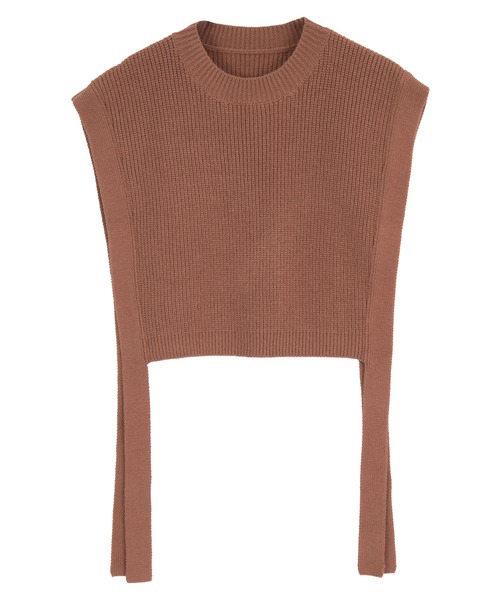 titivate（ティティベイト）の「ﾃﾞｻﾞｲﾝｼｮｰﾄﾆｯﾄﾍﾞｽﾄ（ベスト・レディース・ブラック/ブラウン系その他/グレー/アイボリー・S/M）」の9枚目の写真