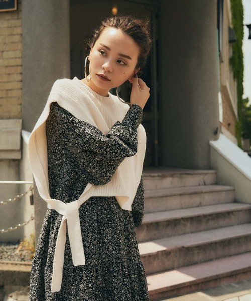 titivate（ティティベイト）の「ﾃﾞｻﾞｲﾝｼｮｰﾄﾆｯﾄﾍﾞｽﾄ（ベスト・レディース・ブラック/ブラウン系その他/グレー/アイボリー・S/M）」の15枚目の写真