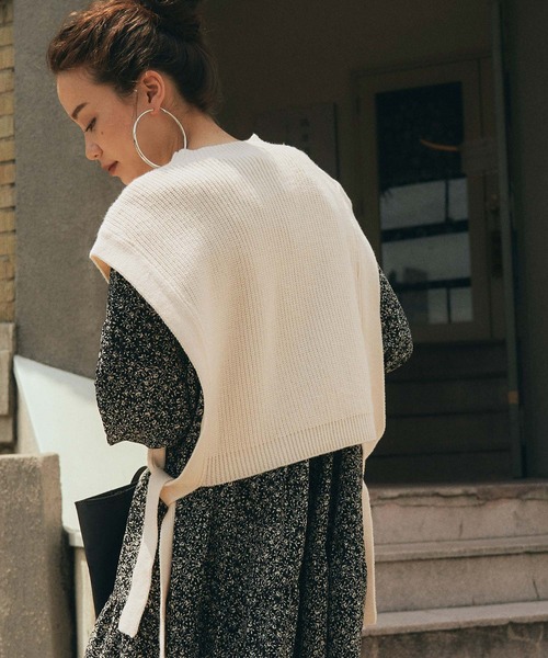 titivate（ティティベイト）の「ﾃﾞｻﾞｲﾝｼｮｰﾄﾆｯﾄﾍﾞｽﾄ（ベスト・レディース・ブラック/ブラウン系その他/グレー/アイボリー・S/M）」の7枚目の写真