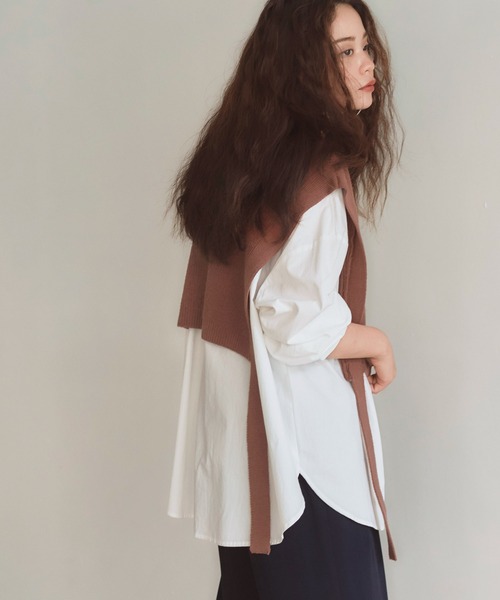 titivate（ティティベイト）の「ﾃﾞｻﾞｲﾝｼｮｰﾄﾆｯﾄﾍﾞｽﾄ（ベスト・レディース・ブラック/ブラウン系その他/グレー/アイボリー・S/M）」の10枚目の写真