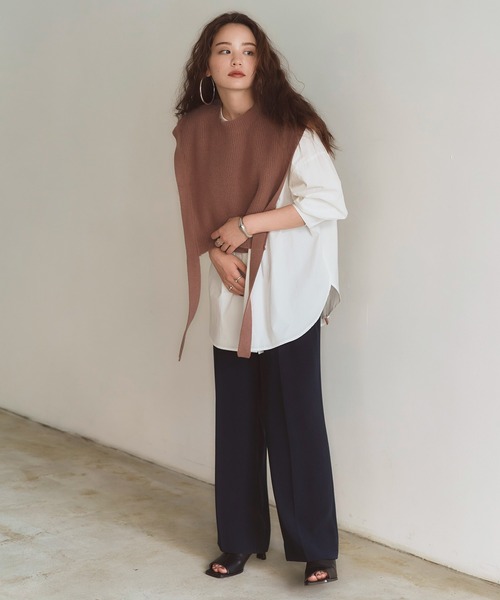 titivate（ティティベイト）の「ﾃﾞｻﾞｲﾝｼｮｰﾄﾆｯﾄﾍﾞｽﾄ（ベスト・レディース・ブラック/ブラウン系その他/グレー/アイボリー・S/M）」の20枚目の写真