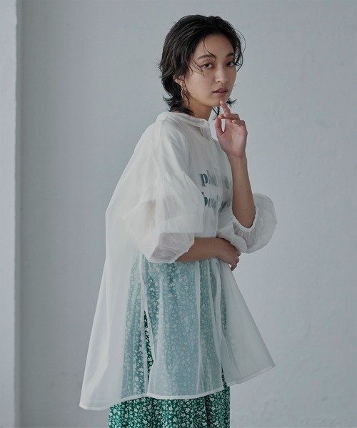 miette（ミエット）の「ｵｰｶﾞﾝｼﾞｰﾊﾞｯｸｷﾞｬｻﾞｰﾌﾞﾗｳｽ（シャツ/ブラウス・レディース・ブラック/グレー/オフホワイト・FREE）」の2枚目の写真