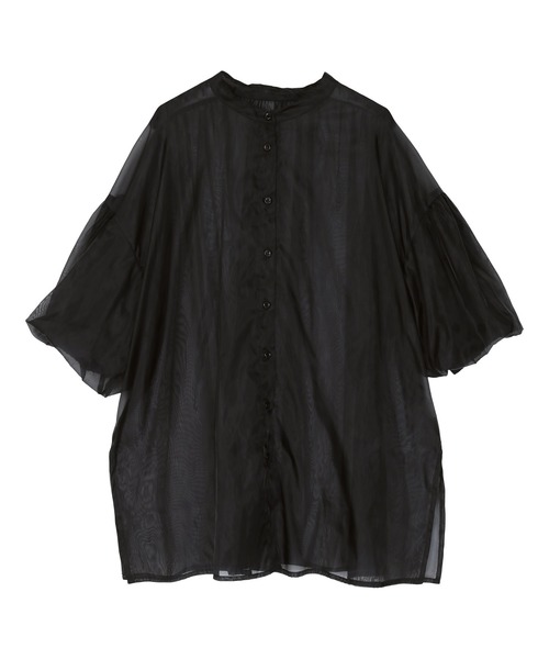 miette（ミエット）の「ｵｰｶﾞﾝｼﾞｰﾊﾞｯｸｷﾞｬｻﾞｰﾌﾞﾗｳｽ（シャツ/ブラウス・レディース・ブラック/グレー/オフホワイト・FREE）」の5枚目の写真