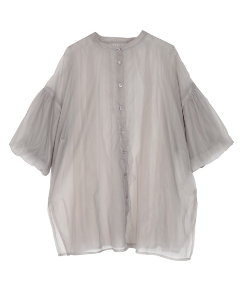 miette（ミエット）の「ｵｰｶﾞﾝｼﾞｰﾊﾞｯｸｷﾞｬｻﾞｰﾌﾞﾗｳｽ（シャツ/ブラウス・レディース・ブラック/グレー/オフホワイト・FREE）」の6枚目の写真