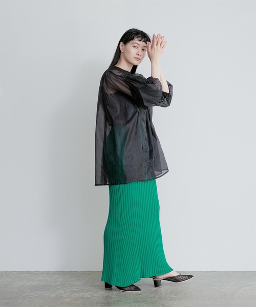 miette（ミエット）の「ｵｰｶﾞﾝｼﾞｰﾊﾞｯｸｷﾞｬｻﾞｰﾌﾞﾗｳｽ（シャツ/ブラウス・レディース・ブラック/グレー/オフホワイト・FREE）」の10枚目の写真