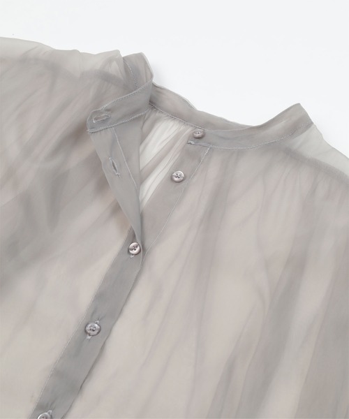 miette（ミエット）の「ｵｰｶﾞﾝｼﾞｰﾊﾞｯｸｷﾞｬｻﾞｰﾌﾞﾗｳｽ（シャツ/ブラウス・レディース・ブラック/グレー/オフホワイト・FREE）」の15枚目の写真