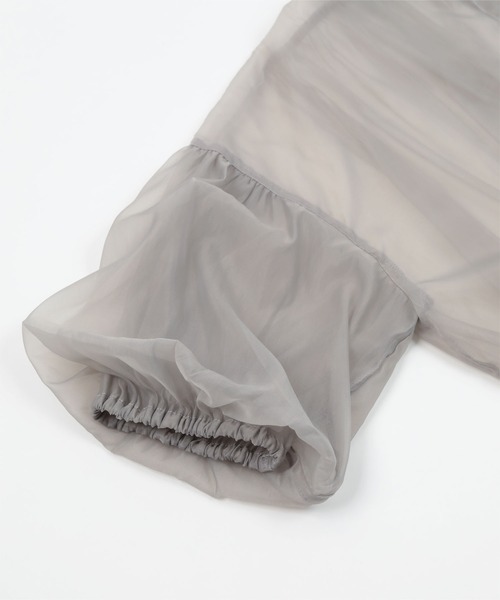 miette（ミエット）の「ｵｰｶﾞﾝｼﾞｰﾊﾞｯｸｷﾞｬｻﾞｰﾌﾞﾗｳｽ（シャツ/ブラウス・レディース・ブラック/グレー/オフホワイト・FREE）」の16枚目の写真