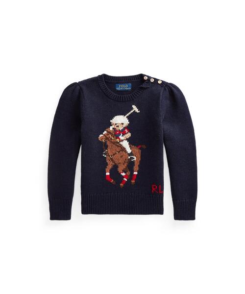 POLO RALPH LAUREN CHILDRENSWEAR(ポロ ラルフ ローレン チルドレンズウェア)の「Polo ベア コットンウール セーター(ニット/セーター・キッズ・ネイビー系1・4/6)」の1枚目の写真