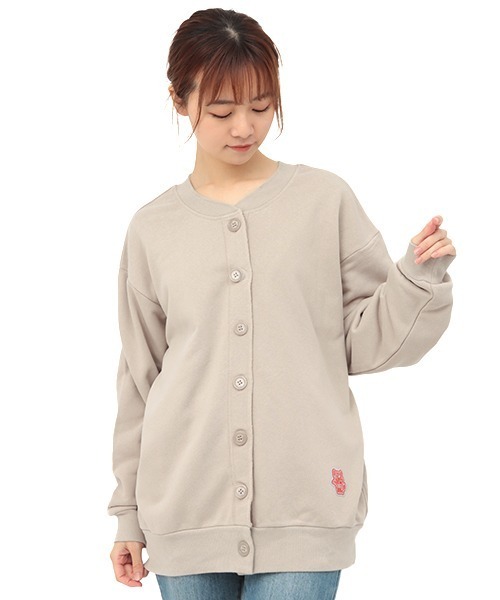 チチカカ（チチカカ）の「スウェットオーバーカーディガン（カーディガン/ボレロ・レディース・グリーン/ピンク/グレー・FREE）」の7枚目の写真