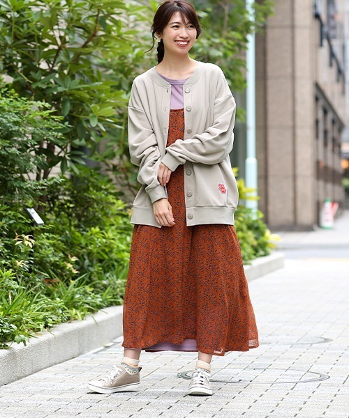 チチカカ（チチカカ）の「スウェットオーバーカーディガン（カーディガン/ボレロ・レディース・グリーン/ピンク/グレー・FREE）」の13枚目の写真