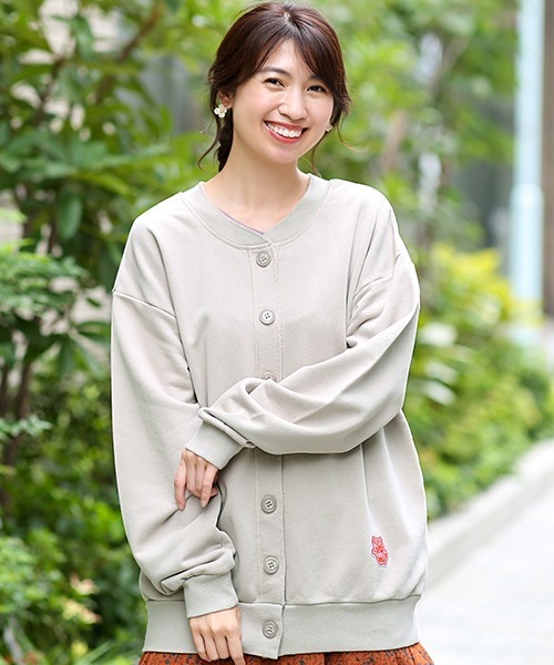 チチカカ（チチカカ）の「スウェットオーバーカーディガン（カーディガン/ボレロ・レディース・グリーン/ピンク/グレー・FREE）」の20枚目の写真